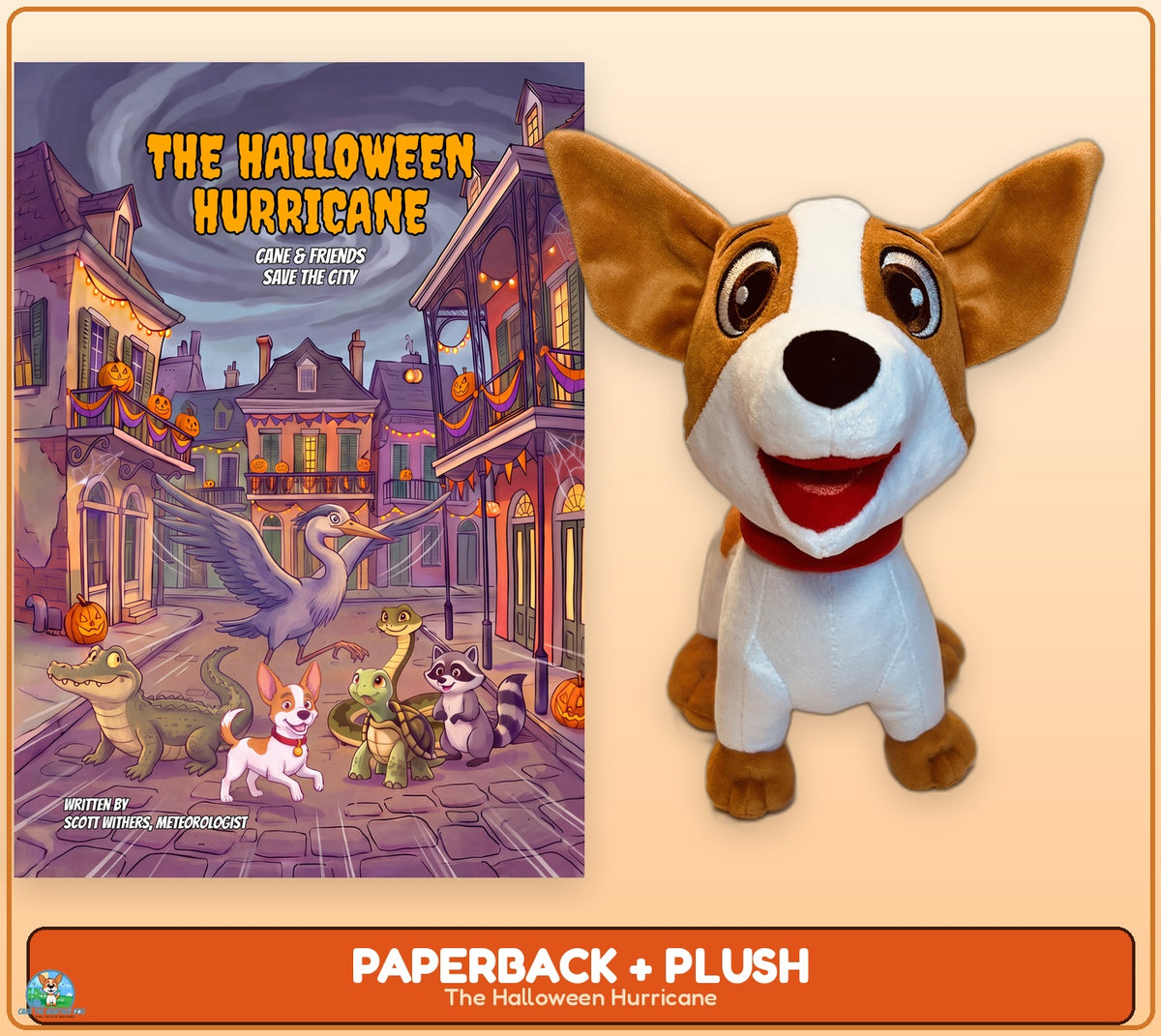 The Halloween Hurricane Paperback & Cane Reading Buddy Bundle