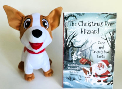 Cane Plush Doll & "The Christmas Eve Blizzard" Hardcover Bundle